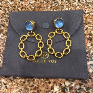COPY - Julie Vos earrings, with signature diamond earring backs AND felt bag. N…
